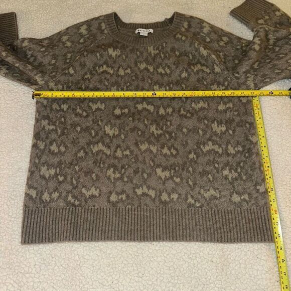 Athleta Hawthorne Wool Blend Cheetah Print Sweater Medium - Picture 12 of 14